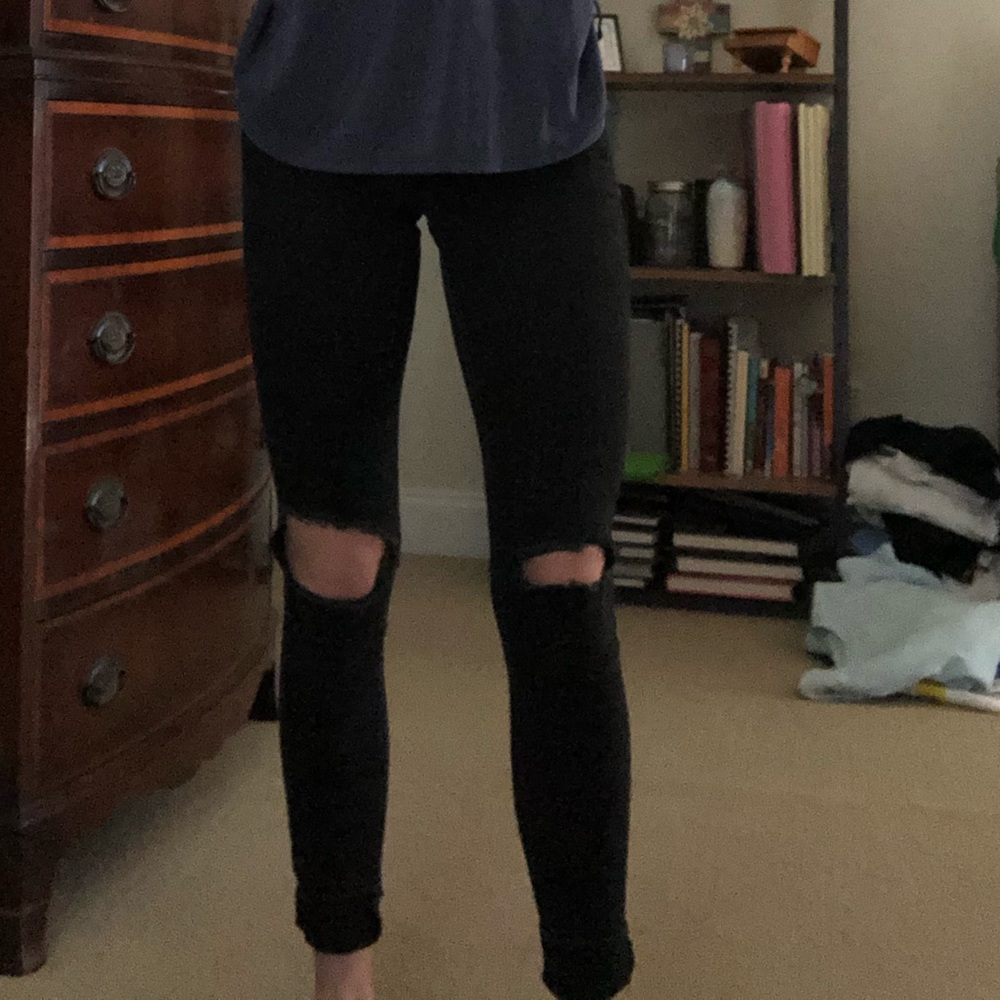 Old Navy Black Ripped Rockstar Jeans